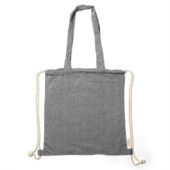 Рюкзак-мешок VARESE из переработанного хлопка, черный, арт. 028576503