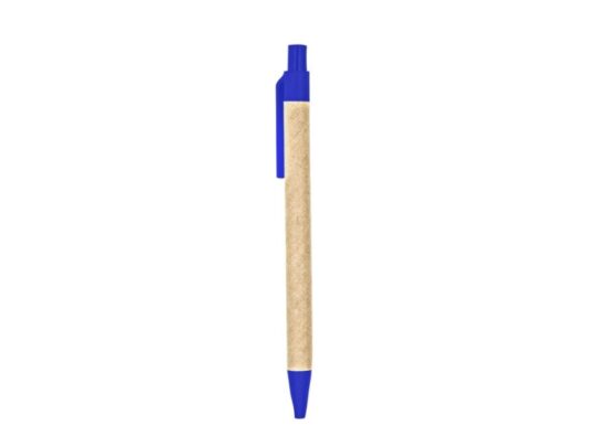 Блокнот LIEN с шариковой ручкой из переработанного картона, крафт/королевский синий, арт. 028514503
