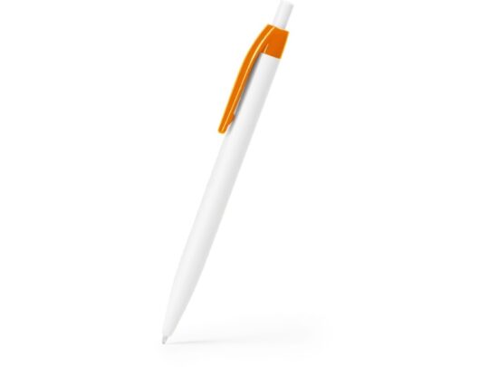 Ручка пластиковая шариковая HINDRES, белый/апельсин, арт. 028448003