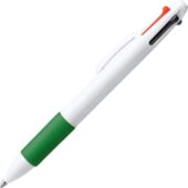 Ручка шариковая KUNOY с чернилами  4-х цветов, белый/папоротник, арт. 028456103