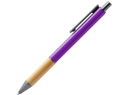 Ручка шариковая PENTA металлическая с бамбуковой вставкой, фиолетовый, арт. 028444803