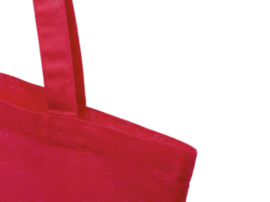 Эко-сумка Madras объемом 7 л из переработанного хлопка плотностью 140 г/м2, красный, арт. 028436403