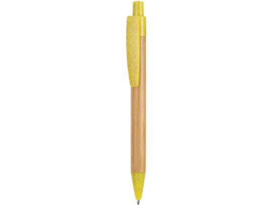 Шариковая ручка STOA с бамбуковым корпусом, желтый, арт. 028443903