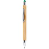 Ручка шариковая PAMPA с цветным стилусом, натуральный/папоротник, арт. 028443203