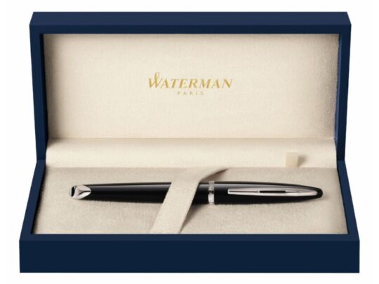 Перьевая ручка Waterman Carene, цвет: Black ST, перо: F или М чернила: blue, арт. 028493003