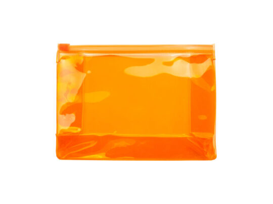 Косметичка CARIBU из прозрачного ПВХ с герметичным замком, апельсин, арт. 028568303