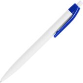 Ручка пластиковая шариковая HINDRES, белый/королевский синий, арт. 028448703