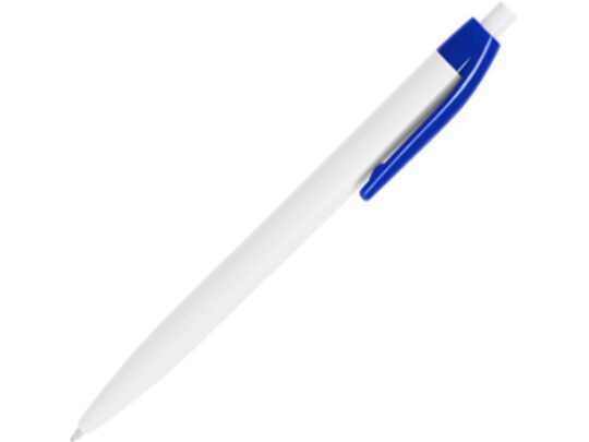 Ручка пластиковая шариковая HINDRES, белый/королевский синий, арт. 028448703