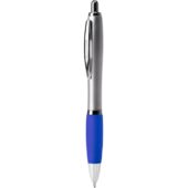 Ручка пластиковая шариковая CONWI, серебристый/королевский синий, арт. 028447303
