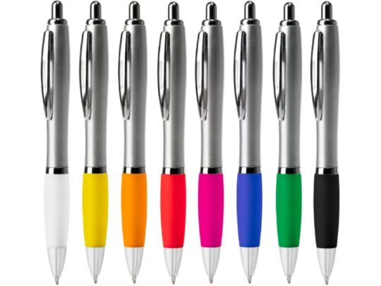 Ручка пластиковая шариковая CONWI, серебристый/белый, арт. 028447003