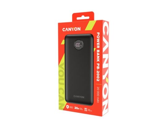 Портативный аккумулятор Canyon PB-2002 (CNE-CPB2002B), черный, арт. 028433503