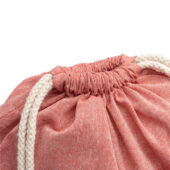Рюкзак-мешок LUANDA из переработанного хлопка, натуральный/красный, арт. 028575403