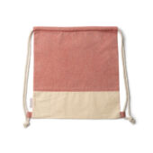 Рюкзак-мешок LUANDA из переработанного хлопка, натуральный/красный, арт. 028575403