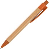 Шариковая ручка STOA с бамбуковым корпусом, оранжевый, арт. 028443703