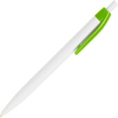 Ручка пластиковая шариковая HINDRES, белый/зеленое яблоко, арт. 028448303