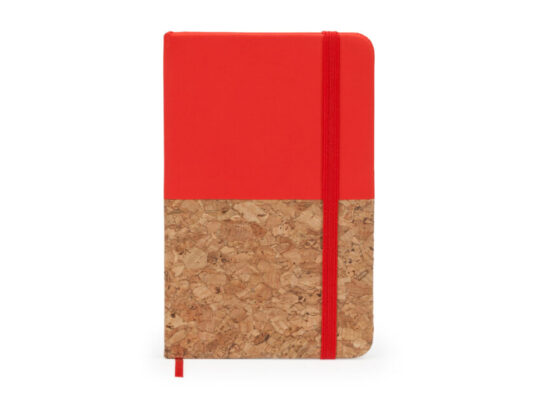 Блокнот А6 IRIS с комбинированной обложкой, натуральный/красный, арт. 028509203