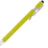 Ручка-стилус металлическая шариковая BORNEO, желтый, арт. 028457103
