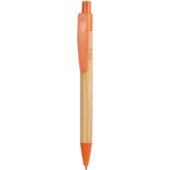Шариковая ручка STOA с бамбуковым корпусом, оранжевый, арт. 028443703