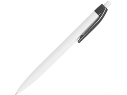 Ручка пластиковая шариковая HINDRES, белый/черный, арт. 028448503