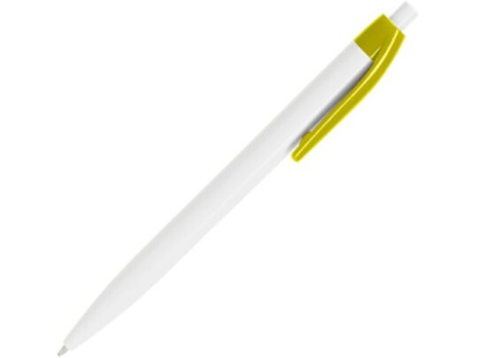 Ручка пластиковая шариковая HINDRES, белый/желтый, арт. 028448603