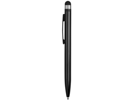 Ручка-стилус пластиковая шариковая Poke, черный, арт. 028561103