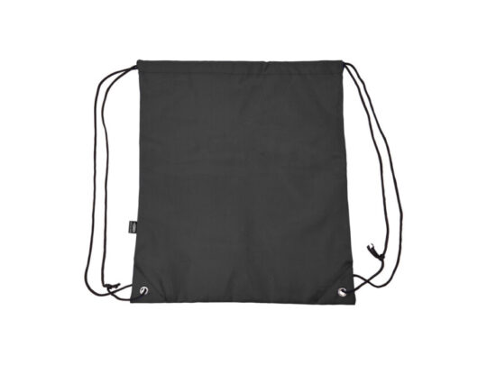 Рюкзак-мешок LARUS из мягкого материала RPET, черный, арт. 028579203