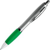 Ручка пластиковая шариковая CONWI, серебристый/папоротник, арт. 028446903