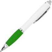 Ручка пластиковая шариковая CARREL с антибактериальным покрытием, белый/папоротник, арт. 028447603