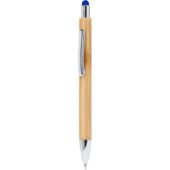 Ручка шариковая PAMPA с цветным стилусом, натуральный/желтый, арт. 028443503