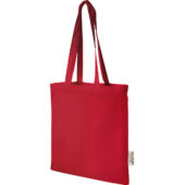 Эко-сумка Madras объемом 7 л из переработанного хлопка плотностью 140 г/м2, красный, арт. 028436403