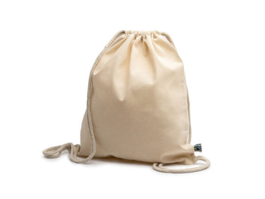 Рюкзак-мешок BARONE из 100% хлопка, бежевый, арт. 028575203