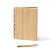 Набор GALA: блокнот А5, ручка шариковая, бамбук, бежевый, арт. 028508903