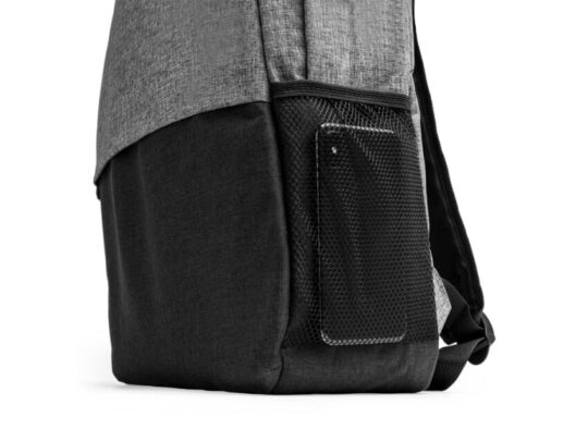 Рюкзак SIDNEY переработанного полиэстера, серый меланж/черный, арт. 028516803