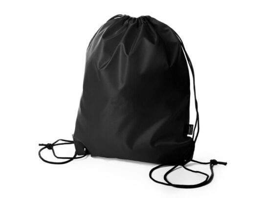 Рюкзак-мешок LARUS из мягкого материала RPET, черный, арт. 028579203