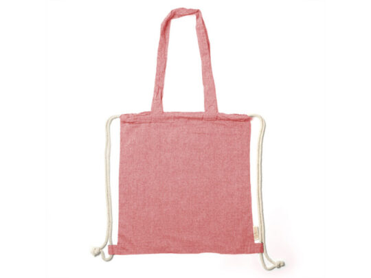 Рюкзак-мешок VARESE из переработанного хлопка, красный, арт. 028576303