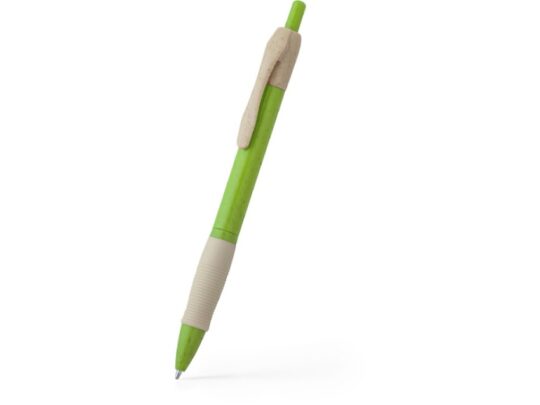 Ручка шариковая HANA из пшеничного волокна, бежевый/зеленое яблоко, арт. 028453103