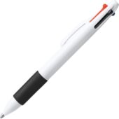 Ручка шариковая KUNOY с чернилами  4-х цветов, белый/черный, арт. 028456203