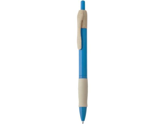 Ручка шариковая HANA из пшеничного волокна, бежевый/голубой, арт. 028453203
