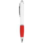 Ручка пластиковая шариковая CARREL с антибактериальным покрытием, белый/красный, арт. 028447503