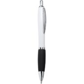 Ручка пластиковая шариковая CARREL с антибактериальным покрытием, белый/черный, арт. 028447703