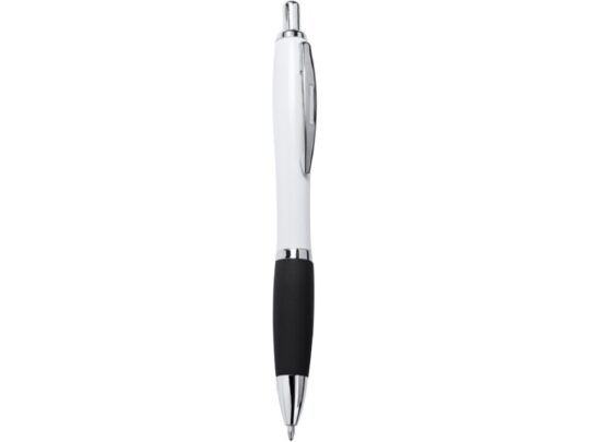 Ручка пластиковая шариковая CARREL с антибактериальным покрытием, белый/черный, арт. 028447703