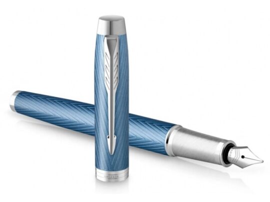 Перьевая ручка Parker IM Premium Blue Grey CT, перо: F, цвет чернил: blue, в подарочной упаковке., арт. 028600603