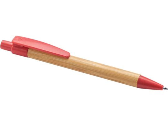 Шариковая ручка STOA с бамбуковым корпусом, красный, арт. 028608003