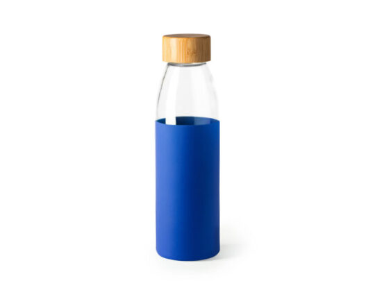 Бутылка стеклянная NAGAMI в силиконовом чехле, 540 мл, прозрачный/королевский синий, арт. 028677403