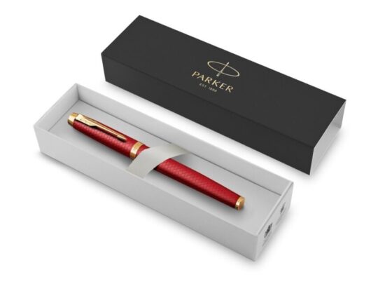 Ручка роллер Parker IM Premium T318  Red G, стержень: F, цвет чернил: black, в подарочной упаковке., арт. 028602103