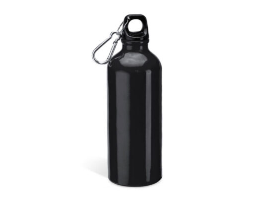 Бутылка алюминиевая с карабином, 800 мл, черный, арт. 028689403