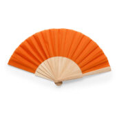 Веер CALESA с деревянными вставками и тканью из полиэстера, оранжевый, арт. 028783703