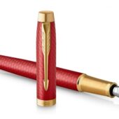 Перьевая ручка Parker IM Premium F318  Red GT, перо: F, цвет чернил: blue, в подарочной упаковке., арт. 028600803