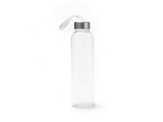 Бутылка стеклянная CAMU в чехле из неопрена, 500 мл, прозрачный/белый, арт. 028678703