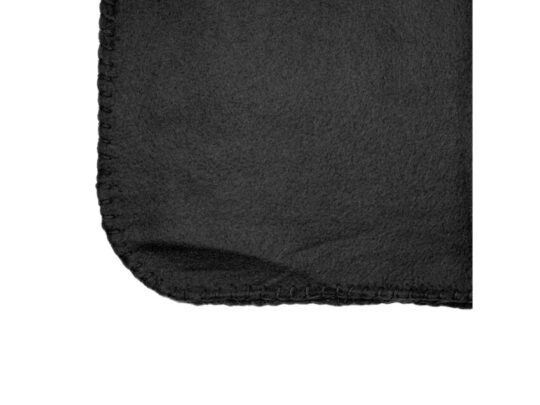 Плед BERING из гладкого флиса плотностью 200 г/м2 с чехлом в тон, черный, арт. 028767503
